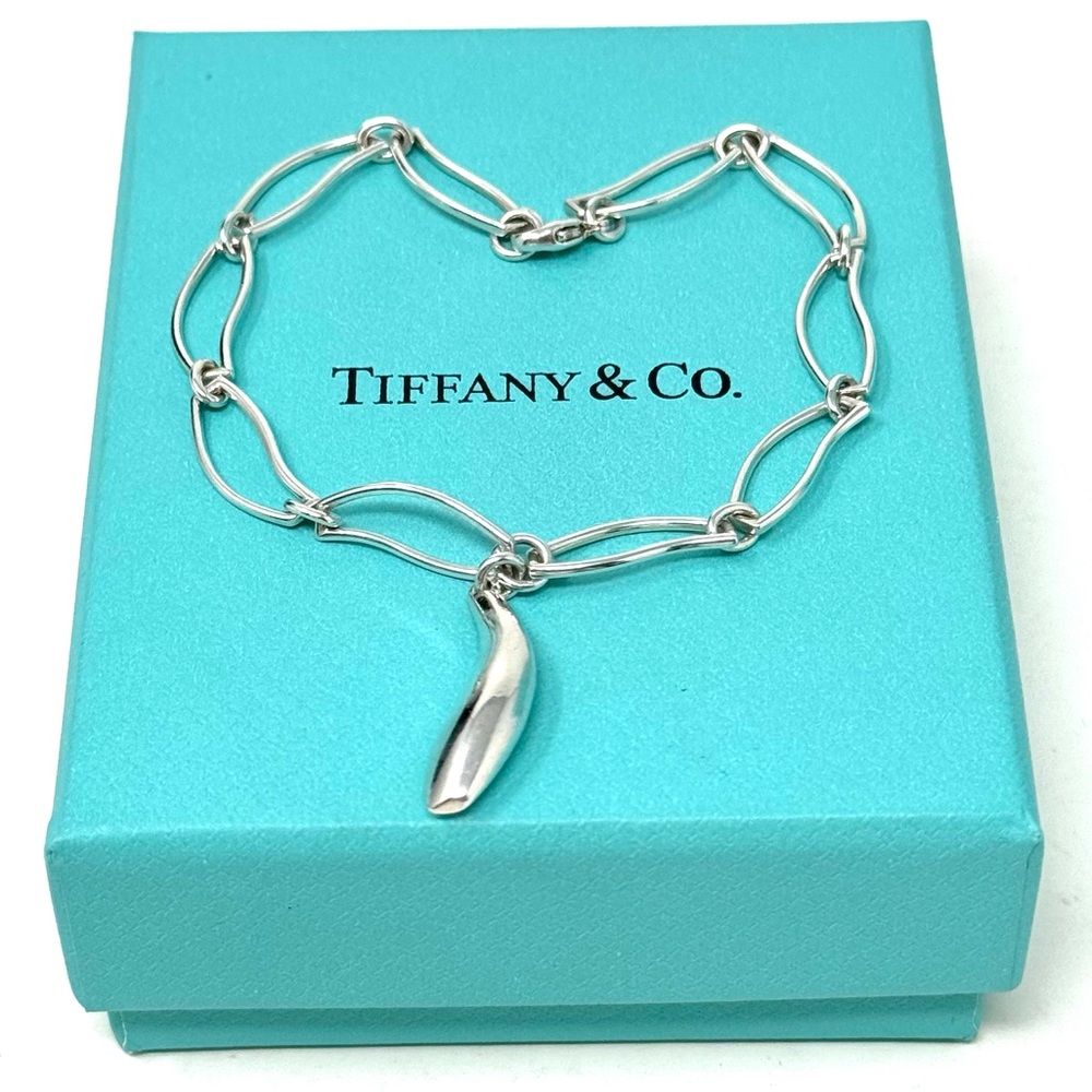 Authentic Tiffany & Co. Frank Gehry Fish Dangle Charm Bracelet
